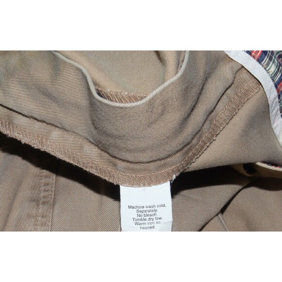 J Crew Giant Fit Mens Chino Pants Size 34 Beige Khaki 100% Cotton Tapered Preppy - Picture 12 of 14